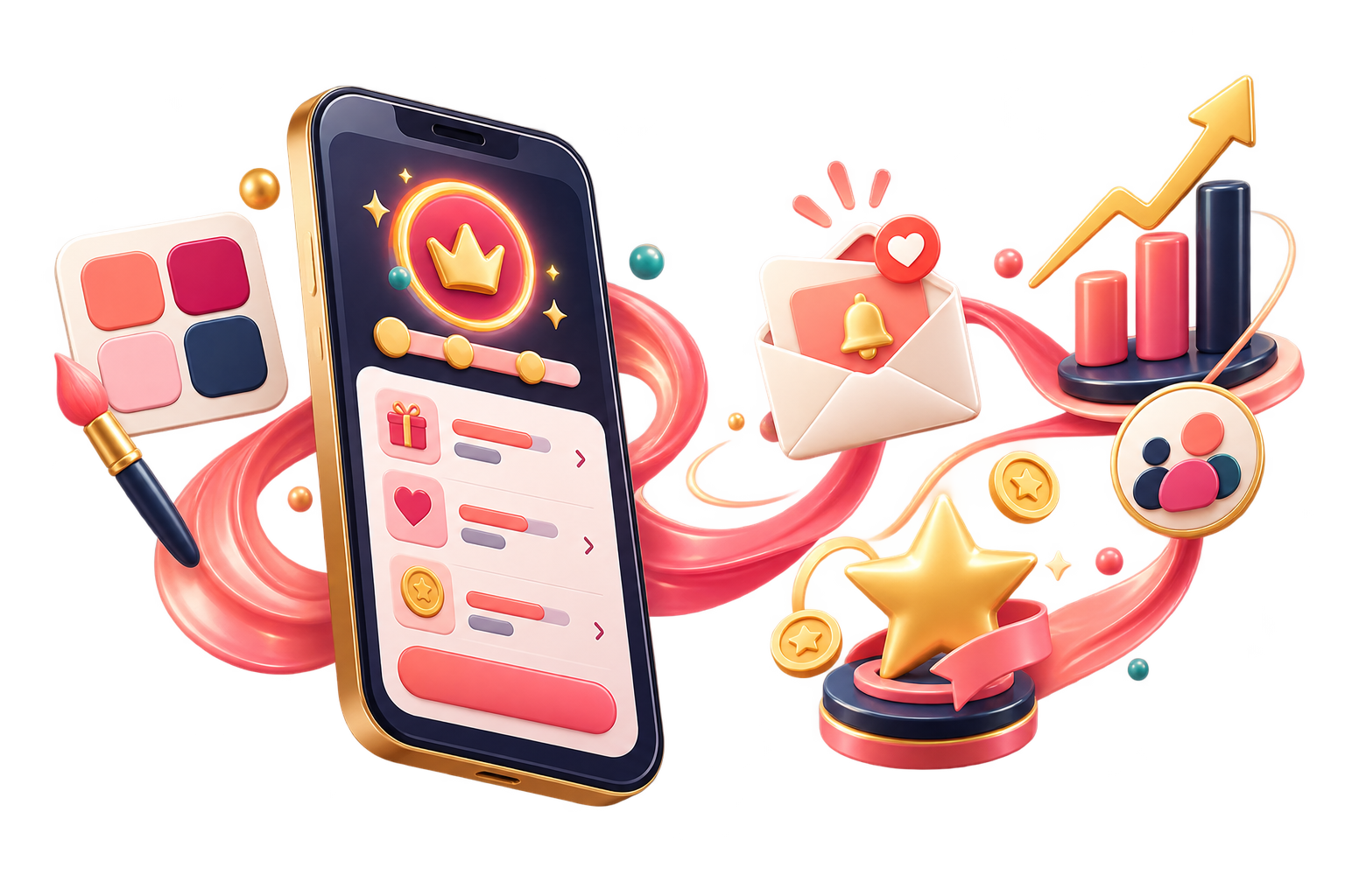 A branded loyalty experience connected to customer messaging, rewards, and analytics