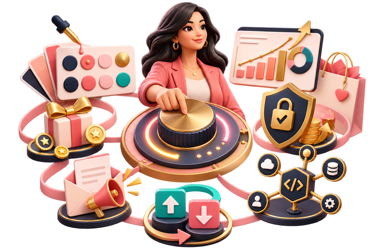 A merchant controlling loyalty branding, economics, marketing, analytics, data, and integrations